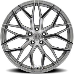 (Set of 4) Defy D07 19x8.5 5x4.5 +35mm Silver Wheels Rims 19 Inch