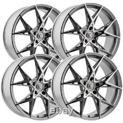 (Set of 4) Defy D11 17x7.5 5x4.5 +38mm Silver Wheels Rims 17 Inch