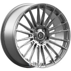 (Set of 4) Defy D12 17x7.5 5x100/5x4.5 +38mm Silver Wheels Rims 17 Inch