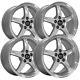 (set Of 4) Oe Wheels Fr04b 17x9 5x4.5 +24mm Silver Wheels Rims 17 Inch