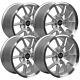 (set Of 4) Oe Wheels Fr05b 18x9 5x4.5 +24mm Silver Wheels Rims 18 Inch