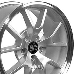 (Set of 4) OE Wheels FR05B 18x9 5x4.5 +24mm Silver Wheels Rims 18 Inch