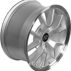 (Set of 4) OE Wheels FR05B 18x9 5x4.5 +24mm Silver Wheels Rims 18 Inch