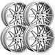 (set Of 4) Ravetti M5 20x8.5 5x112 +35mm Silver Wheels Rims 20 Inch