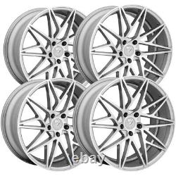 (Set of 4) Ravetti M5 20x8.5 5x112 +35mm Silver Wheels Rims 20 Inch