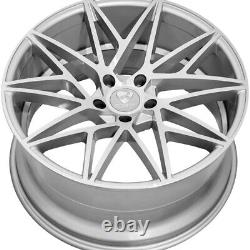 (Set of 4) Ravetti M5 20x8.5 5x112 +35mm Silver Wheels Rims 20 Inch