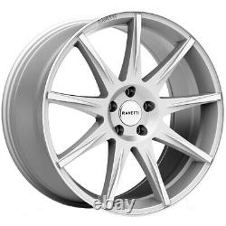 (Set of 4) Ravetti M9 20x8.5 5x4.5 +35mm Silver Wheels Rims 20 Inch