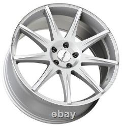 (Set of 4) Ravetti M9 20x8.5 5x4.5 +35mm Silver Wheels Rims 20 Inch