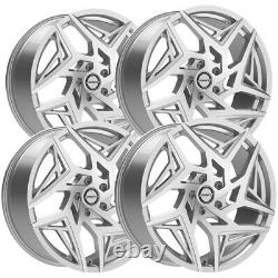 (Set of 4) Shift H36 Valve 20x8.5 5x112 +35mm Silver Wheels Rims 20 Inch