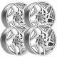 (set Of 4) Shift H36 Valve 20x8.5 5x112 +35mm Silver Wheels Rims 20 Inch