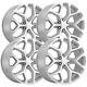 (set Of 4) Strada Replicas R176 Snowflake 22x9 6x5.5 +31mm Silver Wheels Rims