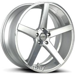 (Set of 4) Strada S35 Perfetto 24x10 5x5.5 +18mm Silver Wheels Rims 24 Inch