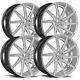 (set Of 4) Strada S41 Sega 20x8.5 5x4.5 +35mm Silver Wheels Rims 20 Inch