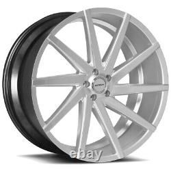 (Set of 4) Strada S41 Sega 20x8.5 5x4.5 +35mm Silver Wheels Rims 20 Inch