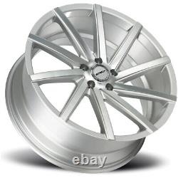 (Set of 4) Strada S41 Sega 20x8.5 5x4.5 +35mm Silver Wheels Rims 20 Inch