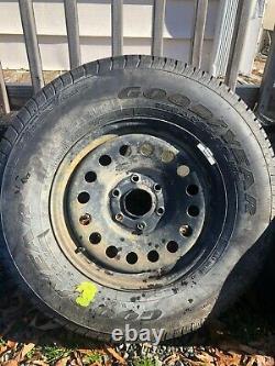 (Set of 4) Used General Grabber AT2 Tires 265/70/R17 PLUS FREE spare tire/wheel