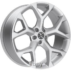 (Set of 4) Xcess X05 22x9 5x120 +35mm Silver Wheels Rims 22 Inch