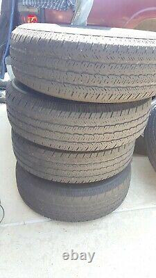 Set of (5) 16 USED Jeep Wrangler ST TIRES on Silver Wheels Rims 225/75R16