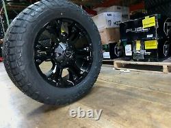 Set of 5 20 Fuel D560 Vapor Wheels 285/55R20 Tires Package Jeep Wrangler JL JK