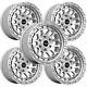 (set Of 5) Assault Offroad As4 17x8.5 6x5.5 +0mm Silver Wheels Rims 17 Inch