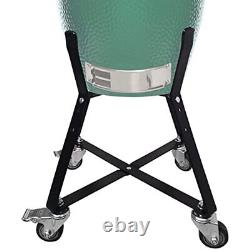 Small Big Green Egg Nest, Rolling Nest with Locking Caster Wheels Coated Steel