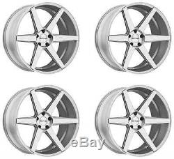 Sothis SC0022010544+40SM Set of 4 Rims SC002 20x10 +40MM Offset Silver Machined