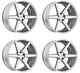 Sothis Sc0022010547+40sm Set Of 4 Rims Sc002 20x10 +40mm Offset Silver Machined