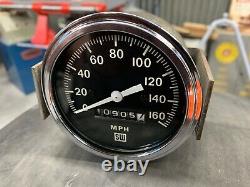 Stewart Warner Mechanical Speedometer Gauge 3-3/8 160mph vintage