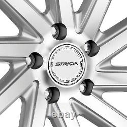 Strada Sega Wheels 24x9 (15, 5x114.3, 72.6) Silver Rims Set of 4