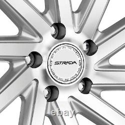 Strada Sega Wheels 24x9 (35, 5x114.3, 72.6) Silver Rims Set of 4