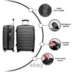 Suitcase Hard Shell Travel Trolley 4 Wheels Hand Small Large Luggage 20/24/28
