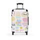 Suitcases Loveable Luggage Set Daily Affirmations, Suitcases With Wheels Handle