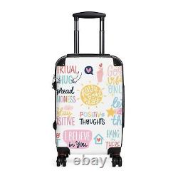 Suitcases Loveable Luggage Set Daily Affirmations, Suitcases with Wheels Handle