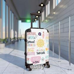 Suitcases Loveable Luggage Set Daily Affirmations, Suitcases with Wheels Handle