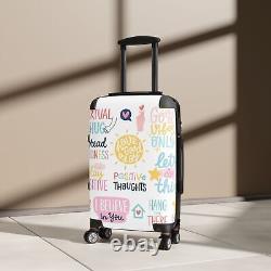 Suitcases Loveable Luggage Set Daily Affirmations, Suitcases with Wheels Handle