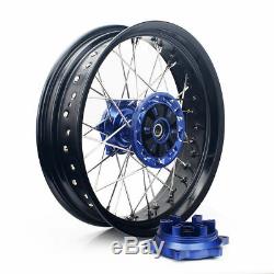 Supermoto Wheel Set For Suzuki DRZ400 DRZ 400 SM 17 Cush Drive 2000-17 Blue