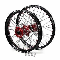 Suzuki RMZ250 2012 2013 2014 2015 Wheels Set Black Red 19 21 Wheel Rims