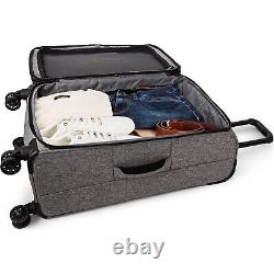 Swiss Mobility YYZ 3-Piece Polyester 4-Wheel Spinner Luggage Set Charcoal