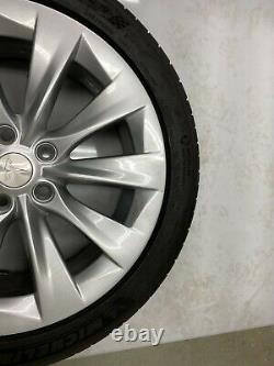 Tesla Model S 5YJS 1x 245/ 45 R19 Alloy Wheel 10Spoke Style Silver 1039337-00-A