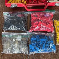 Vintage 1966 LEGO 205-3 Small Basic Set LOT Gears Windows Wheels Original Box