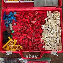 Vintage 1966 LEGO 205-3 Small Basic Set LOT Gears Windows Wheels Original Box