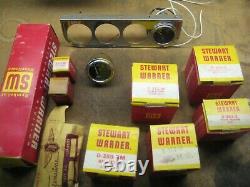 Vintage Stewart Warner Gauge Lot Fuel. H2o, Oil Temp, Oil Pres, Amp + More