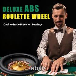 18 pouces ABS Ensemble de roue de roulette professionnel, Ensemble de roulette de qualité casino avec