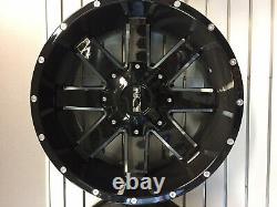 20x9 Ion 141 35 At Black Wheel And Tire Package Set 8x6.5 Chevy Silverado Hd