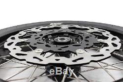 3.5 / 4.2517 Cst Tire Fit Suzuki Drz400sm 2005-2018 Supermoto Roues Jantes Set Blk