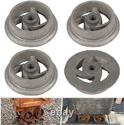 4Pack Mining Ore Car Small Track Mine Cart Wheel Cast Iron 7 1/4 Dia Fit for LG  <br/> 	  
<br/> 
 Traduction en français: <br/>4Pack Petite Roue de Chariot de Mine de Piste de Minerai de Fer Moulé 7 1/4 Dia Convient pour LG