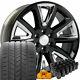 5696 Black 20 Wheels Goodyear Pneus Tpms Set S'adapte Yukon Tahoe Sierra Silverado