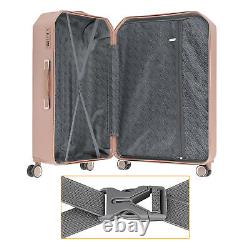 5 PCS Bagages Liquidation Coque rigide PC + ABS Valise à roulettes avec trousse de maquillage