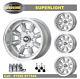 7x 13 Roues Superlight Classic Ford Set Of 4 Silver