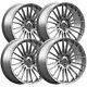 (ensemble De 4) Jantes Argentées Defy D12 20x8.5 5x100/5x4.5 +38mm De 20 Pouces